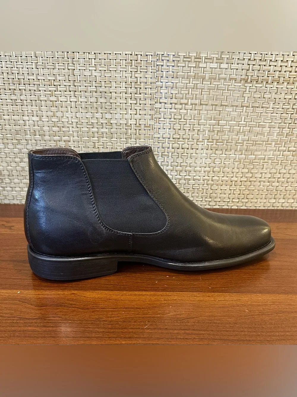 Johnston & Murphy Macomb Black Leather Chelsea Boots J&M FLEX 9.5 M Brazil